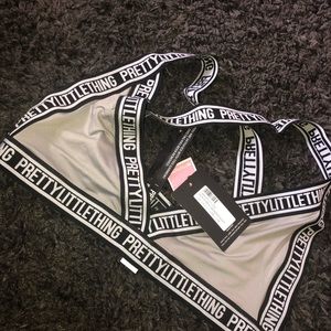 Pretty little thing gray sports bra